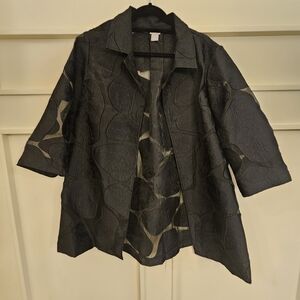 Chico's Elegant Black Textured Jacket